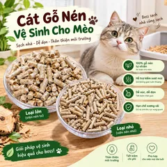 Cát Gỗ Thông Cao Cấp Cho Thú Cưng - Khử Mùi Hôi, Thấm Hút Nhanh, Ít Bụi