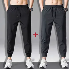 [ COMBO 2 QUÂN ] Quần Jogger Nam Nữ Trơn Basic Thun Poly Phong Cách Nă