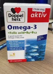 Ảnh đánh giá (Hàng nhập khẩu) Viên uống Doppelherz Omega-3 + Folic acid + B6 + B12 Đức