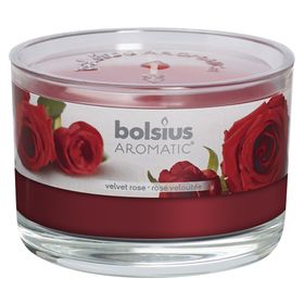 Ly nến thơm tinh dầu Bolsius 155g QT024880 hoa hồng nhung