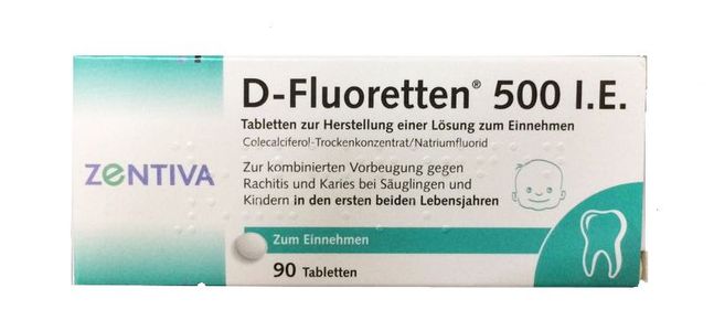 Vitamin D Fluoretten 500 I.E của Đức cho trẻ sơ sinh