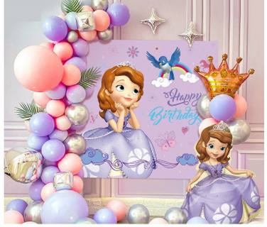 Set bóng bay công chúa trang trí sinh nhật cho bé