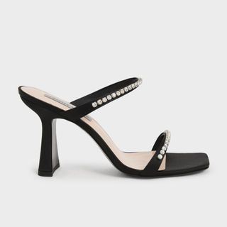 Chalk Double Strap Metallic Accent Sandals - CHARLES & KEITH VN