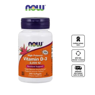 Viên uống Now Vitamin D3 2000IU của Mỹ