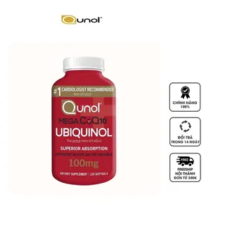 Viên uống hỗ trợ tim mạch Qunol Mega Coq10 Ubiquinol 100mg