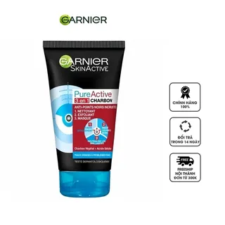 Gel lột mụn than tre hoạt tính Garnier Pure Active 3en1 Charbon