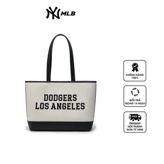 Túi MLB Varsity Jacquard Shopper Bag LA Dodgers 3AORL104N-07CRM Cream