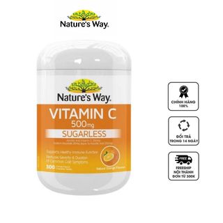Viên nhai hỗ trợ bổ sung Vitamin C 500mg Nature’s Way của Úc
