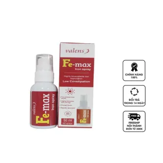 Xịt FE-MAX Oral Spray hỗ trợ bổ sung sắt