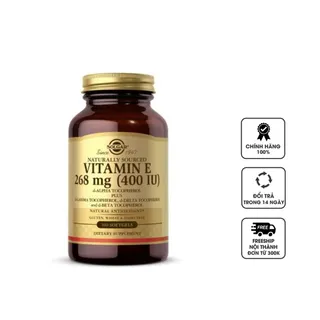 Viên Uống Solgar Vitamin E 268mg 400IU của Mỹ