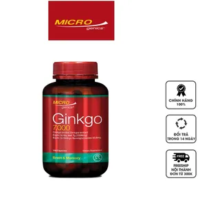 Viên uống hỗ trợ bổ não Microgenics Ginkgo 7000