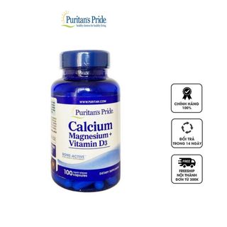 Viên bổ sung Calcium Magnesium Vitamin D3 của Puritan's Pride