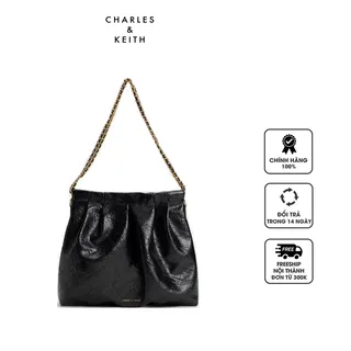 Túi nữ Charles & Keith Duo Double Chain Hobo Bag CK2-40671449 Black
