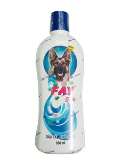 [300ml] Dầu tắm cho chó mèo Fay 5 sao làm sạch ve, rận, khử mùi hôi