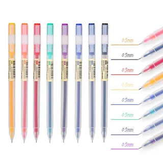 Bộ 8 bút nước mực gel nhiều màu ngòi 0.5mm Deli 33160