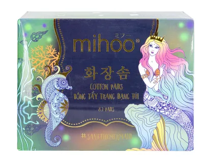 Bông tẩy trang dạng túi xỏ ngón Mihoo Mermaid Cotton Pads