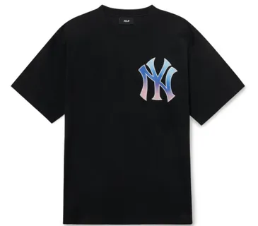Áo thun MLB Basic Big Logo New York Yankees 3ATSB0333-50BKS màu đen
