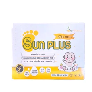 Sữa non cho bé Sun Plus hỗ trợ tăng đề kháng, miễn dịch