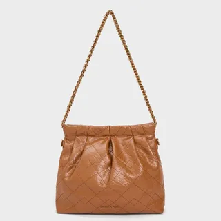 Túi Charles & Keith Duo Chain Handle Shoulder Bag CK2-20671559 Chocolate