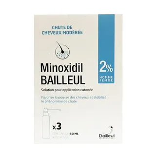 Set 3 lọ xịt hỗ trợ kích thích mọc tóc Minoxidil Bailleul Pháp