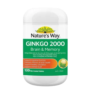 Viên uống Ginkgo Biloba 2000mg Nature Way của Úc