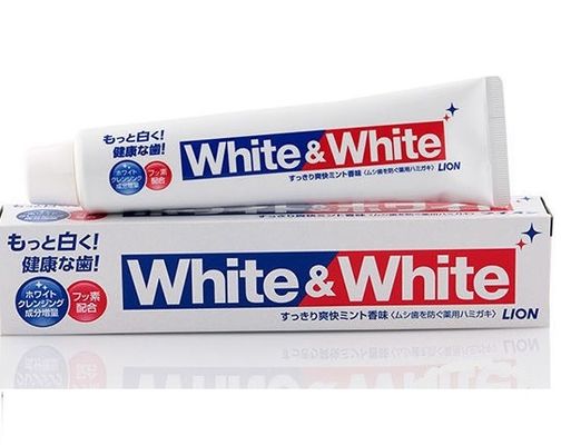 Combo 2 tuýp kem đánh răng White & White Lion Nhật Bản