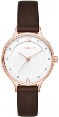Đồng hồ Skagen SKW2472 dây da cổ điển, thanh lịch