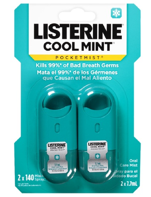 Set 2 chai Xịt thơm miệng Listerine Cool Mint PocketMist