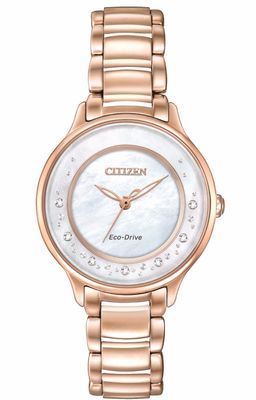 Đồng hồ Citizen nữ EM0382-86D Rose Gold tuyệt đẹp