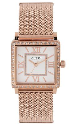 Đồng hồ Guess Rose Gold W0826L3 dây lưới cho nữ