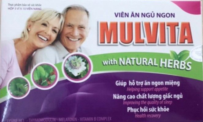 Viên ăn ngủ ngon Mulvita with Naturel Herbs - Hoàng Liên