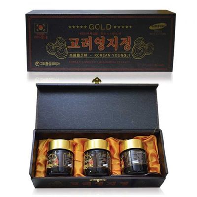Cao linh chi GOLD Korean Youngji hộp gỗ đen Hàn Quốc