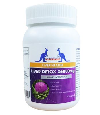 [Tặng Voucher 100k] Viên uống Liver Detox Augoldhealth 36000mg hỗ trợ thải độc gan