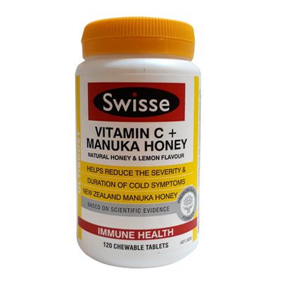 Viên nhai hỗ trợ tăng đề kháng Swisse Vitamin C Manuka Honey