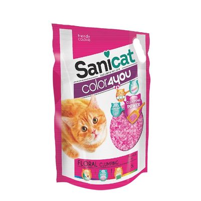 Cát thủy tinh vón cục Sanicat hương thơm mát cho mèo