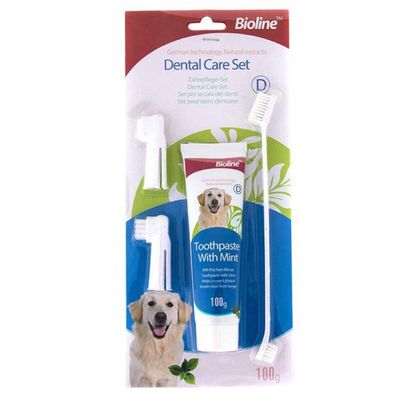 Kem đánh răng Bioline Dental Care Set cho chó