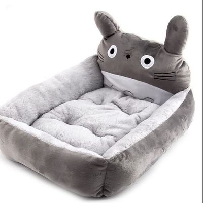 Nệm giường cho thú cưng hình Totoro màu xám