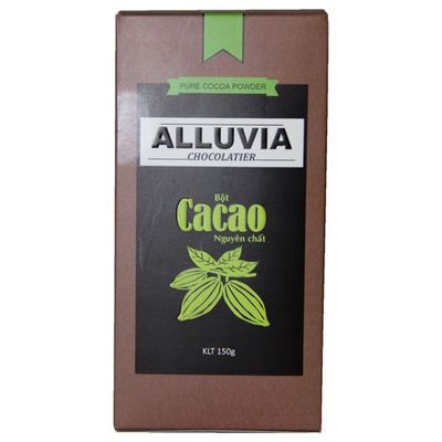 Bột cacao nguyên chất không đường Alluvia 150g