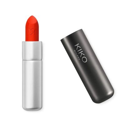 Son Kiko Powder Power Lipstick 09 Red Imperial màu cam