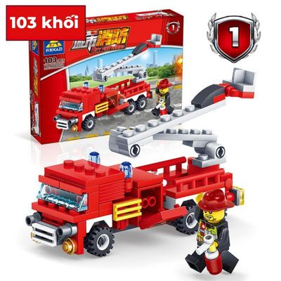 Bộ lego lắp ráp Kazi 4 trong 1 các phương tiện cứu hỏa