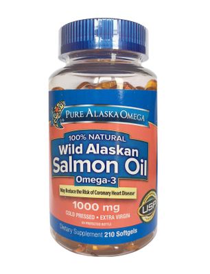 Viên dầu cá hồi Pure Alaska Omega Wild Alaskan Salmon Oil 1000mg