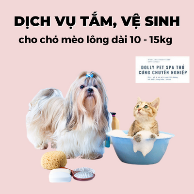 Voucher Tắm Vệ Sinh Trọn Gói Cho Chó Mèo Lông Dài 10 Tới 15kg