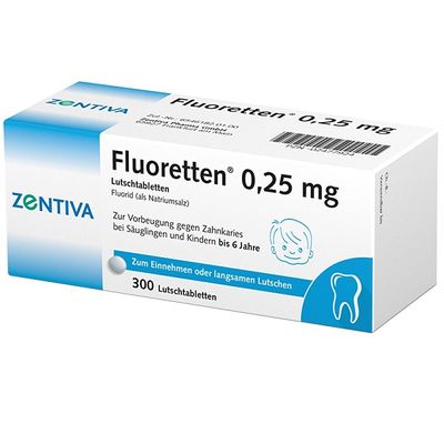 Viên ngậm hỗ trợ giảm sâu răng cho trẻ Zentiva Fluoretten