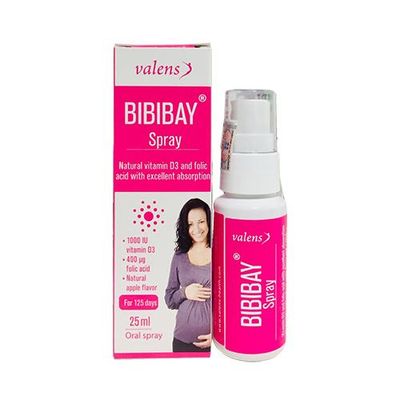 Xịt Bibibay Spray hỗ trợ bổ sung Acid Folic và Vitamin D3