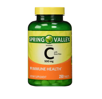 Viên uống Spring Valley Vitamin C With Natural Rose Hips 500mg