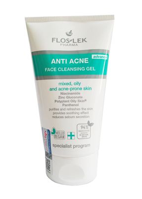 Sữa rửa mặt cho da nhờn mụn Floslek Antibacterial Face Cleansing Gel