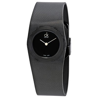 Đồng hồ nữ Calvin Klein K3T23421 dây kim loại đen case 30mm