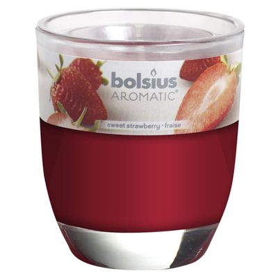 Ly nến thơm tinh dầu Bolsius 105g QT024335 hương dâu tây