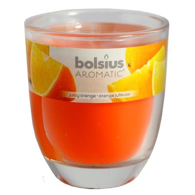 Ly nến thơm tinh dầu Bolsius 105g QT024343 hương cam ngọt