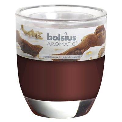 Ly nến thơm tinh dầu Bolsius 105g QT024347 gỗ đàn hương
